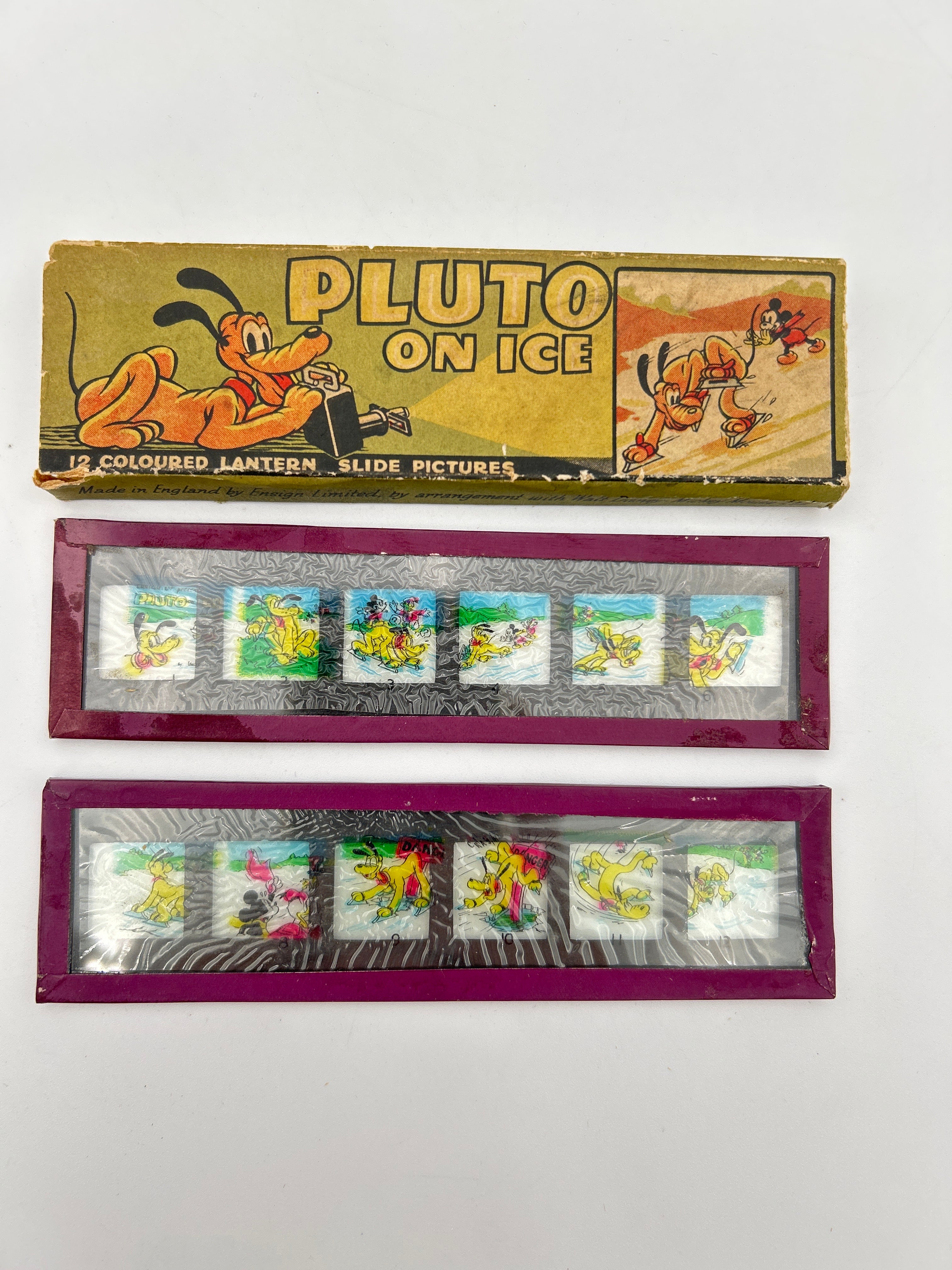 Pluto on Ice Colored Lantern Slides – Moons Rare Books