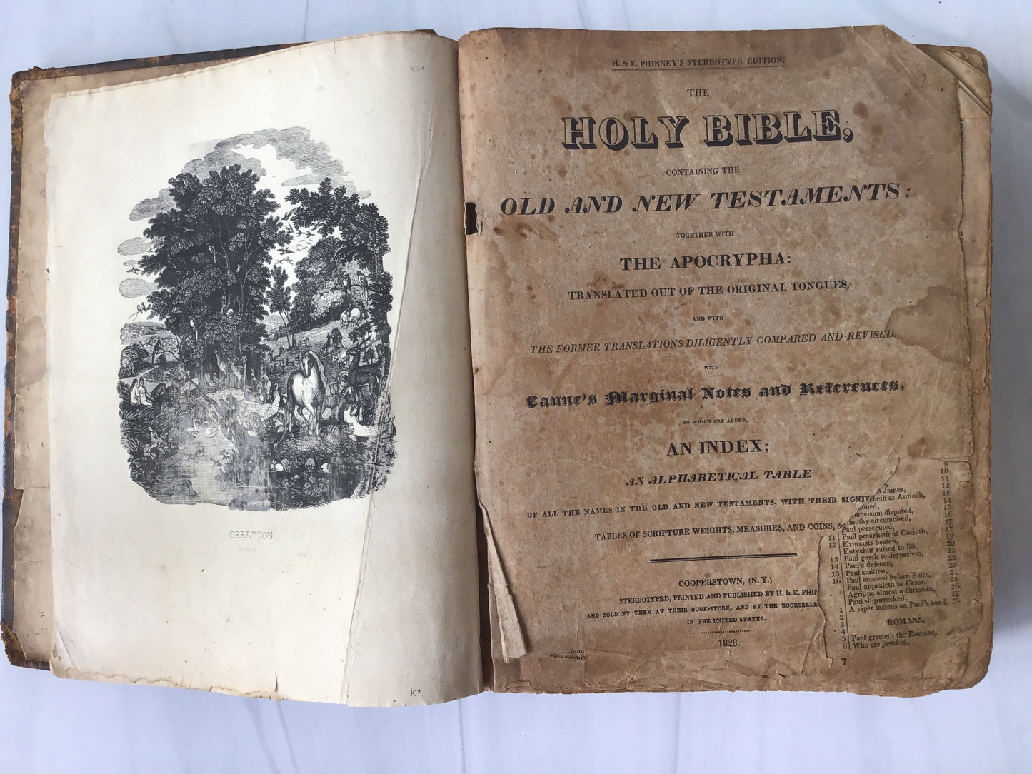 Copperstown Bible 1828