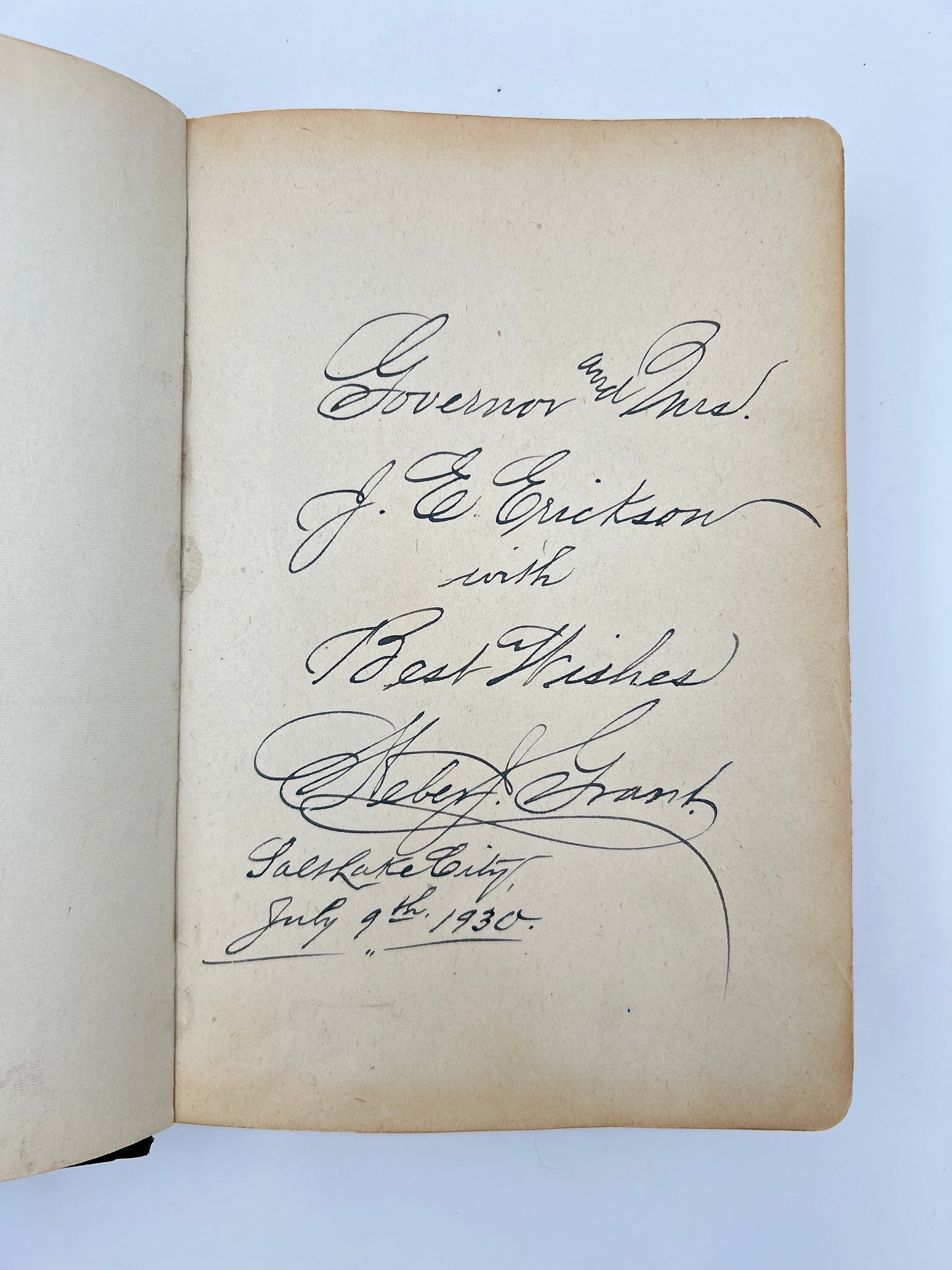 Book of Mormon Inscribed by the Prophet Heber J. Grant