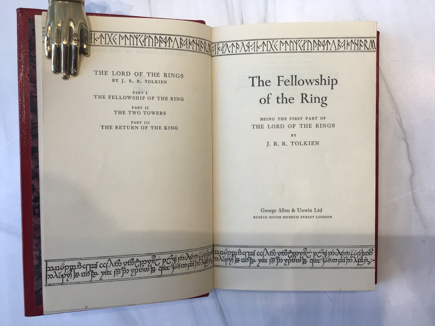 Lord of the Rings Trilogy - Gilded Red Leather