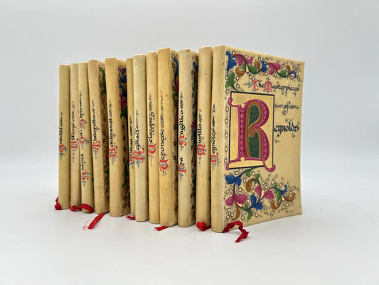 Twelve Art Books in Hand Painted Florentine Binding