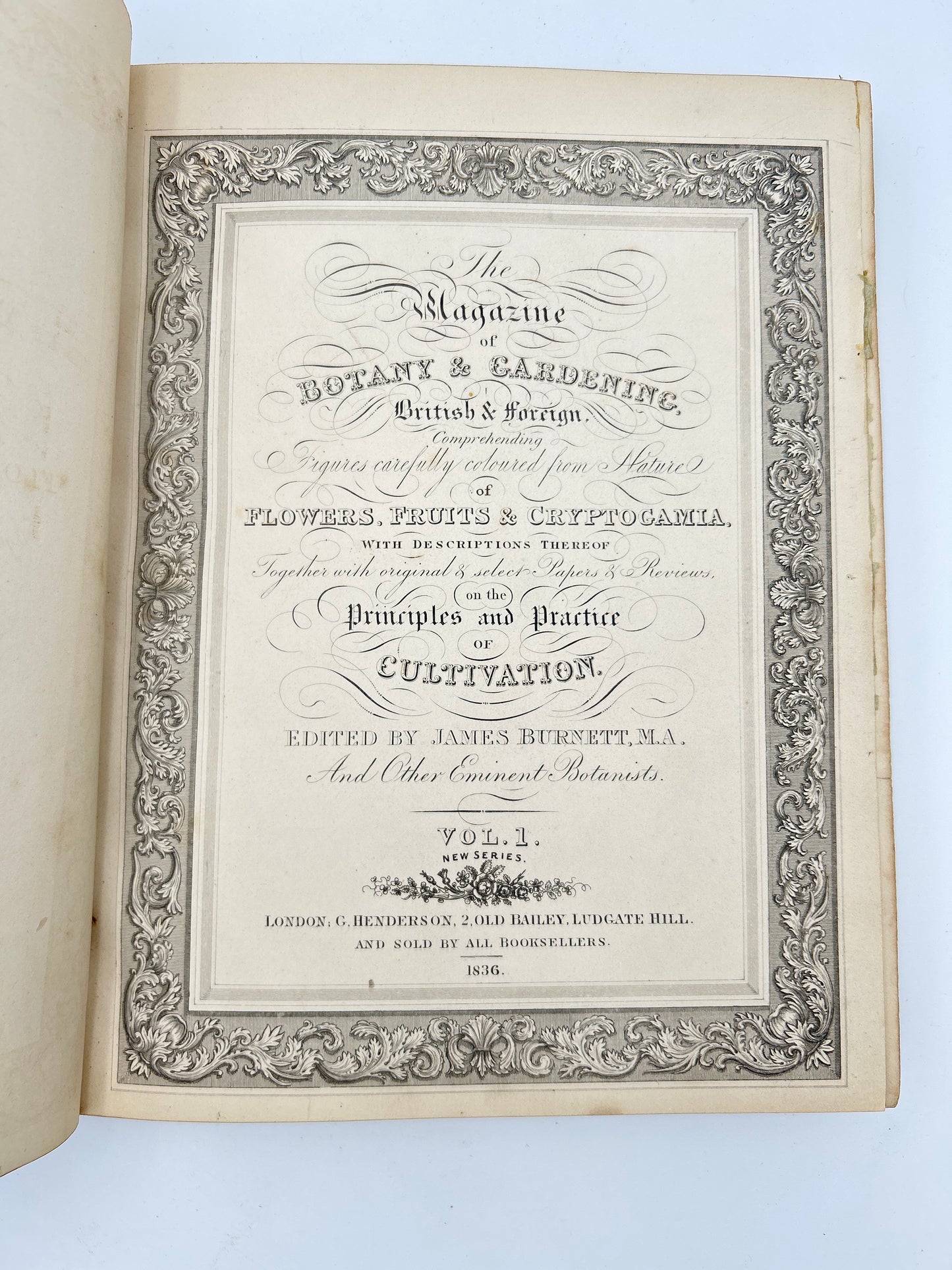 The Magazine of Botany and Gardening In Four Volumes