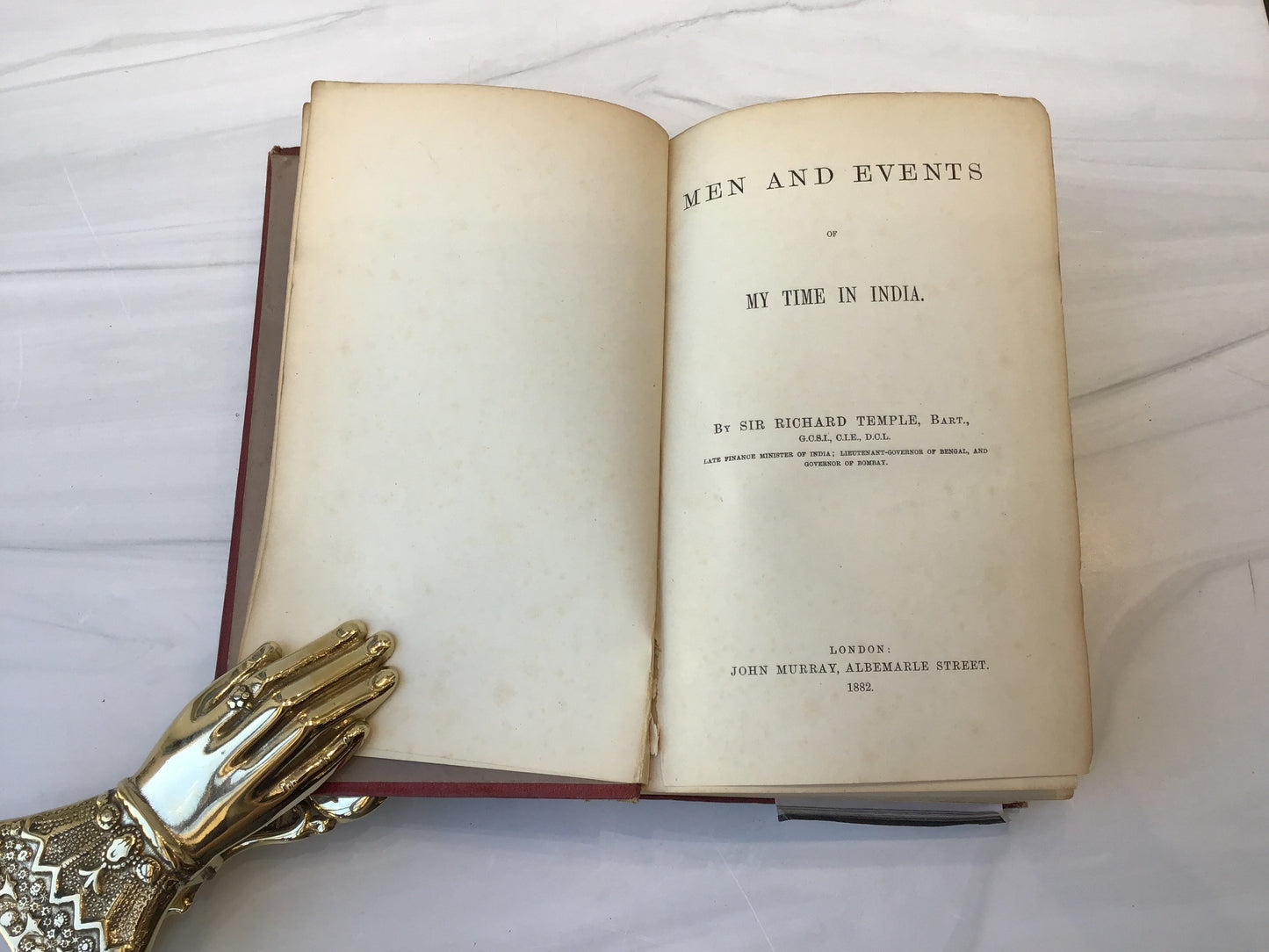 -Florence Nightengale's copy of Men and Events of My Time in India*