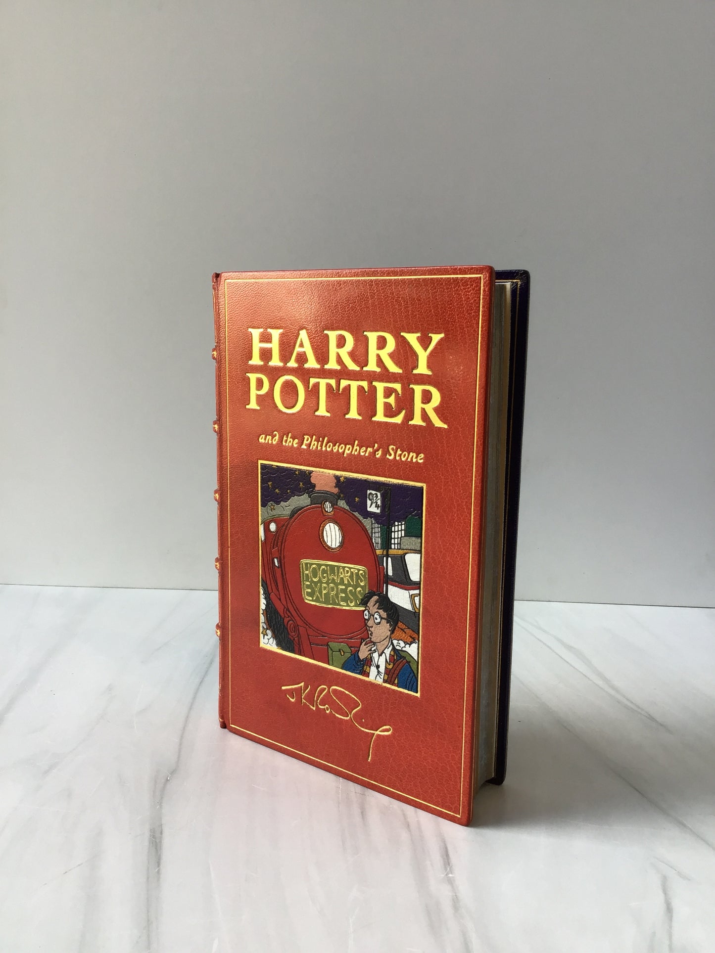 -Harry Potter and the Philosopher's Stone - First Edition Leather Bound