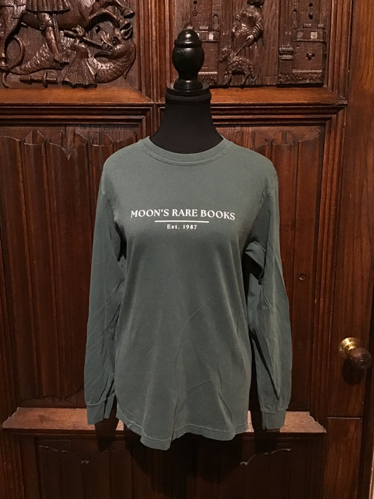 Moon's Rare Books Long Sleeve T-Shirt (Dark Green)