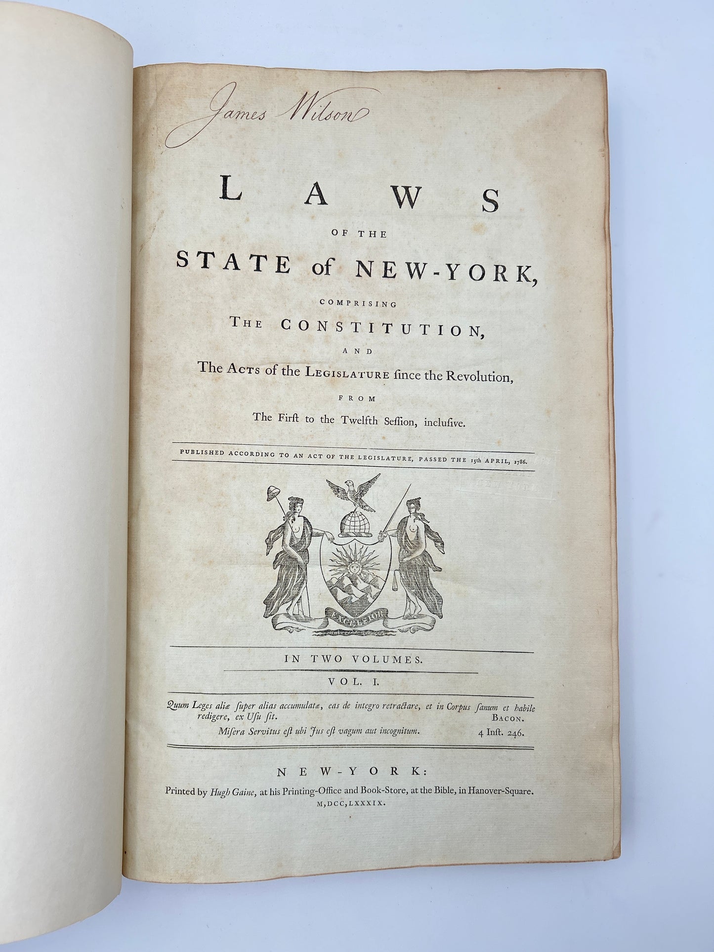 Laws of the State of New York Comprising the Constitution, and the Acts of the Legislature since the Revolution