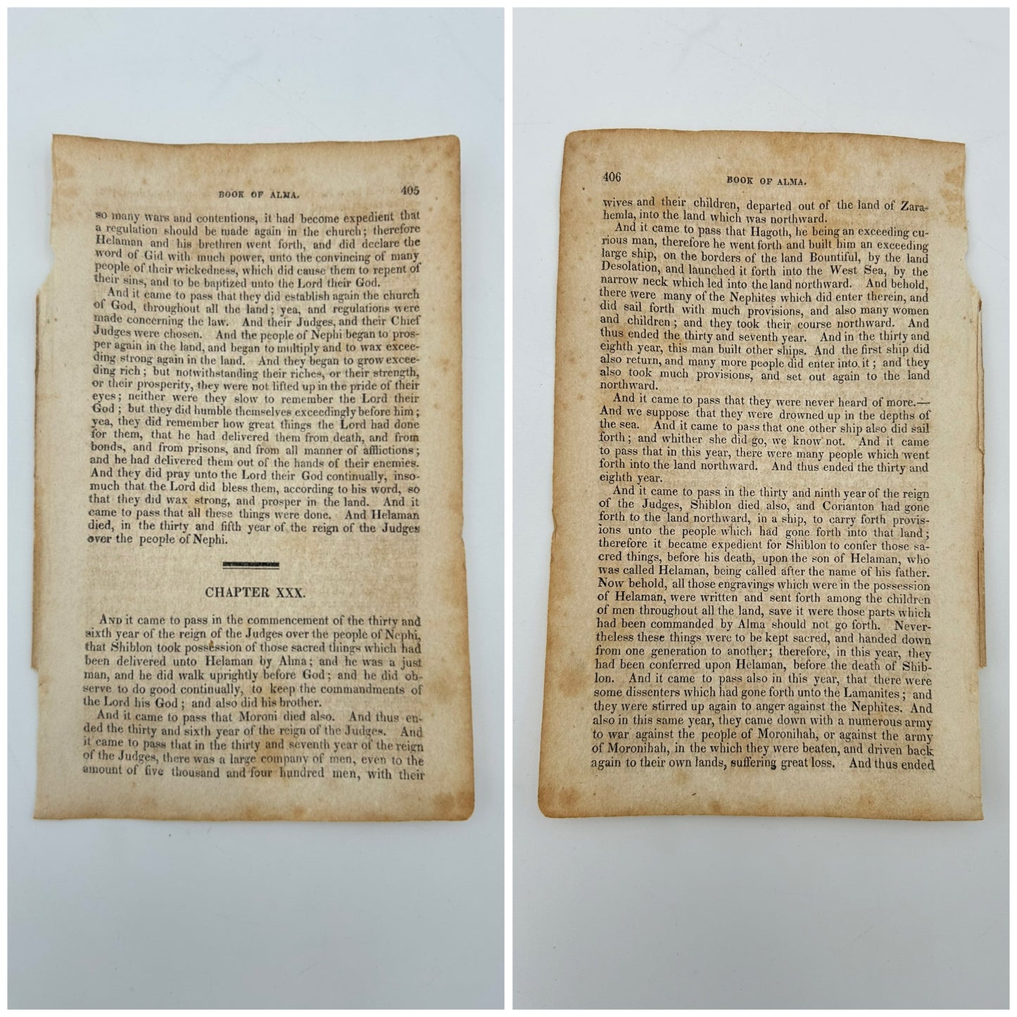 1830 First Edition Book of Mormon Page