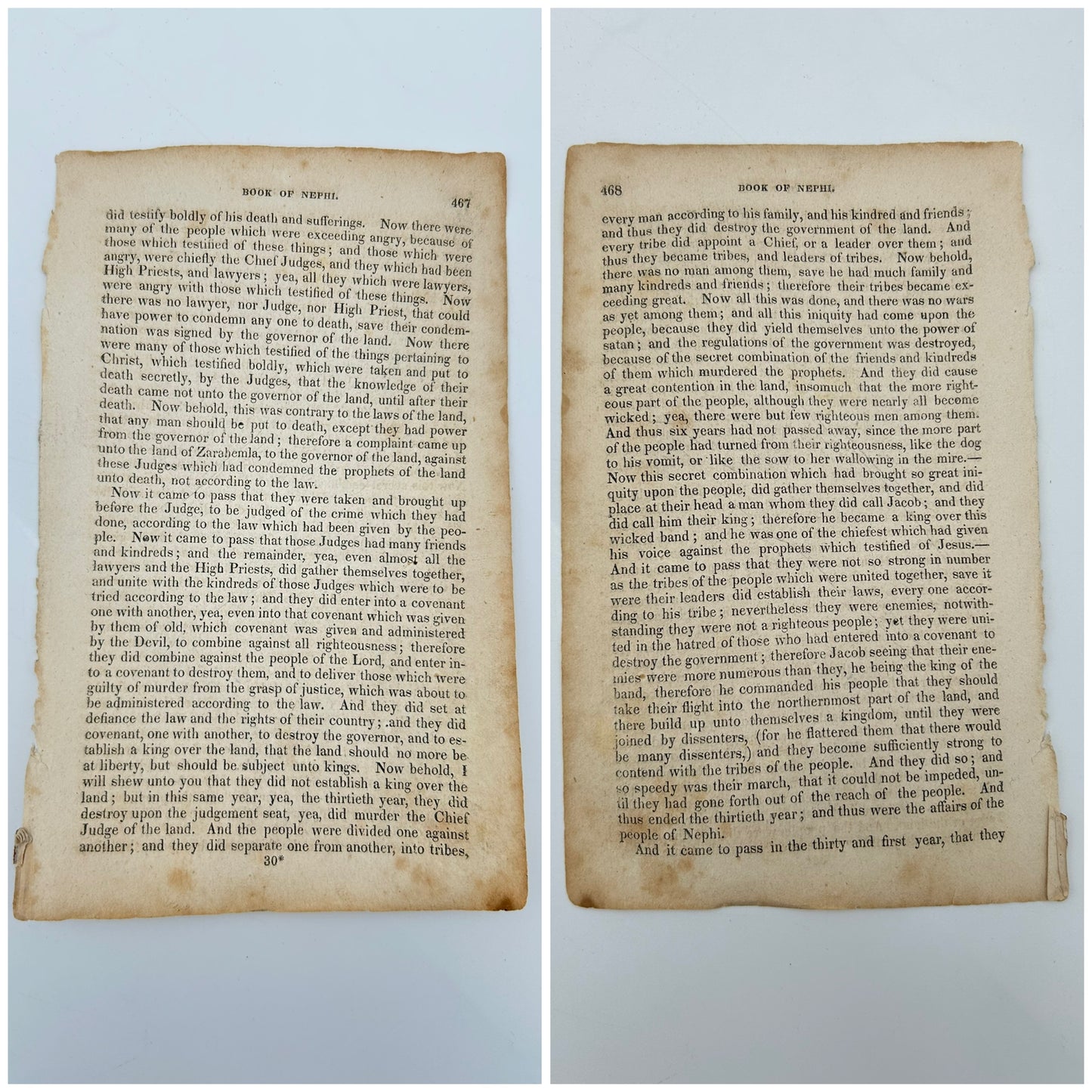 1830 First Edition Book of Mormon Page