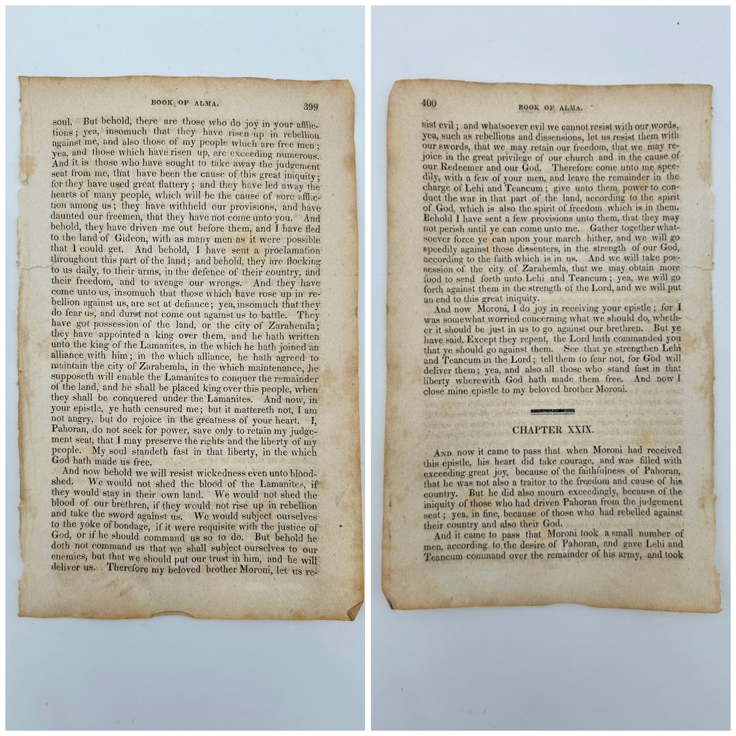 1830 First Edition Book of Mormon Page