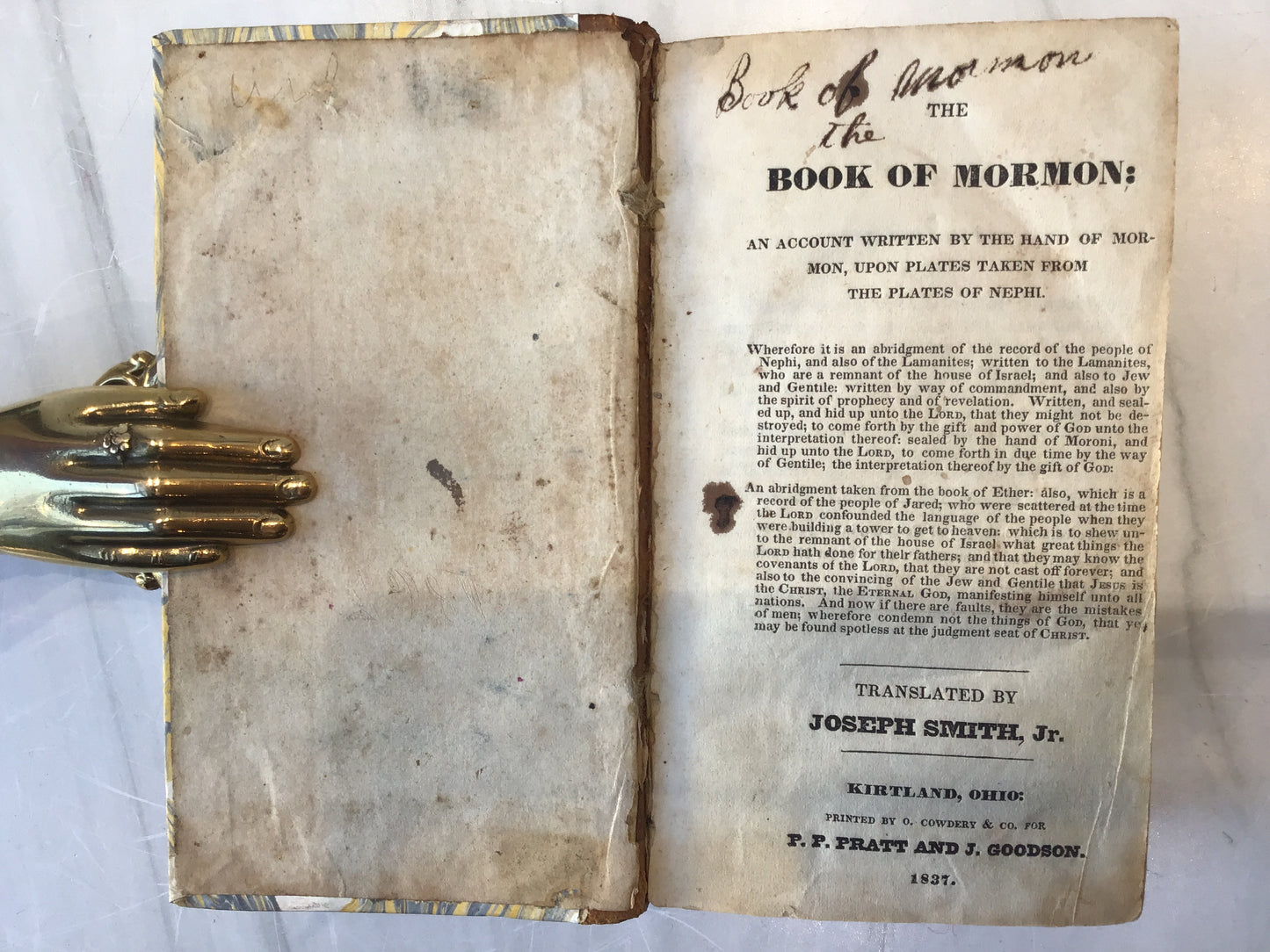 Book of Mormon, Kirtland 1837