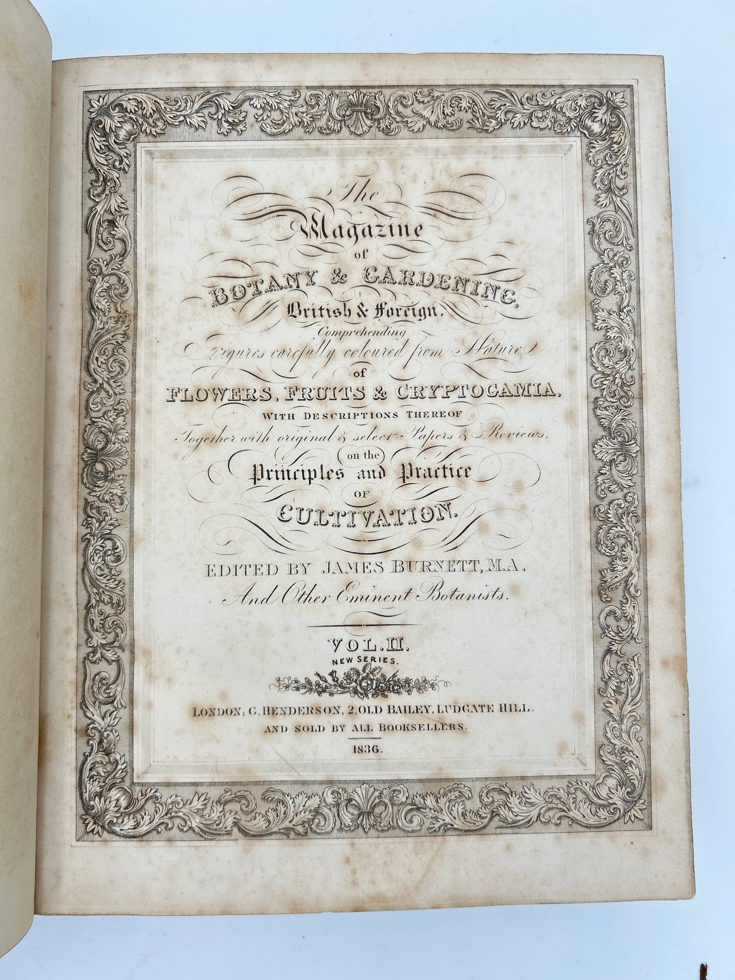 The Magazine of Botany and Gardening In Four Volumes