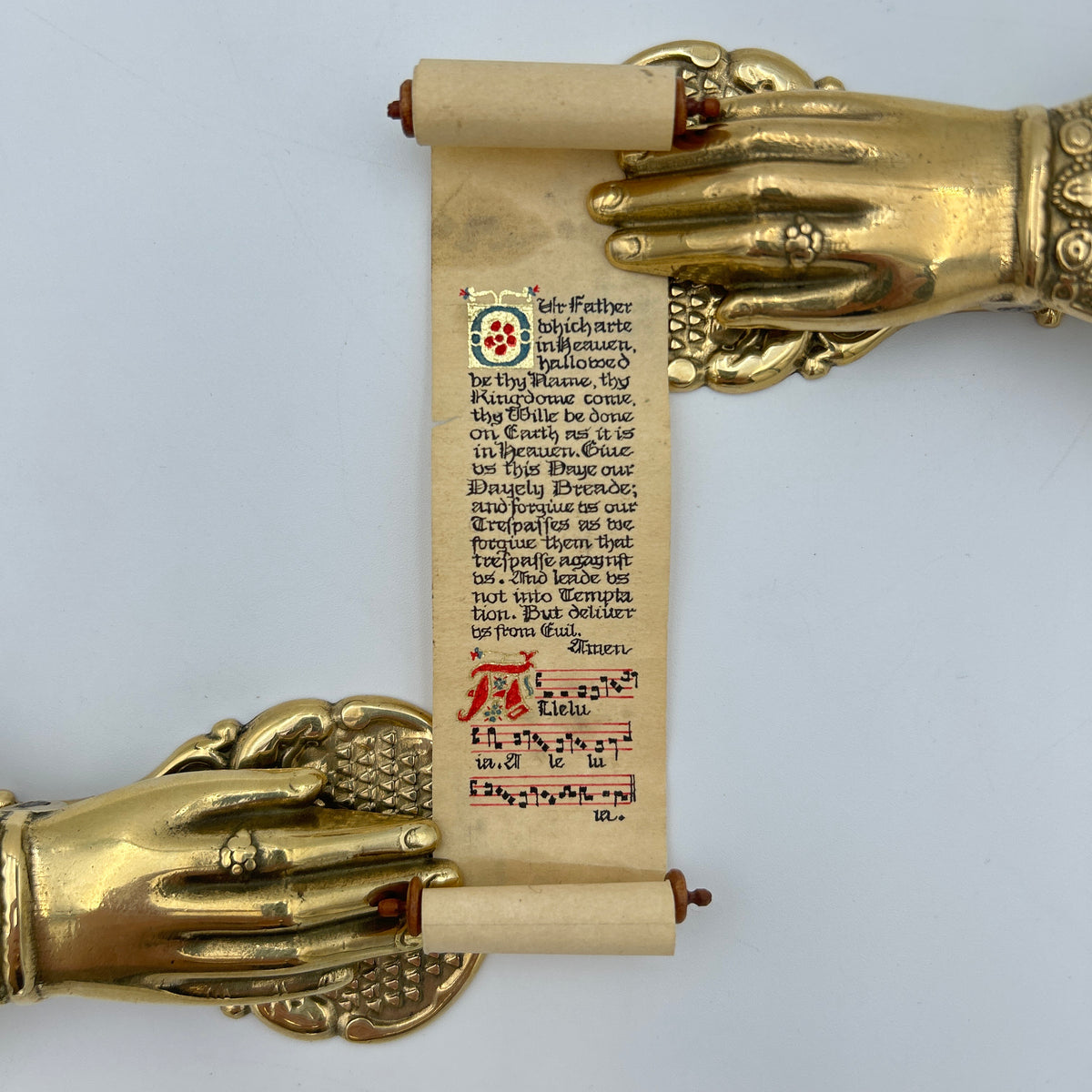 Prayer Script Scroll Lords Prayer miniature scroll – Moons Rare Books