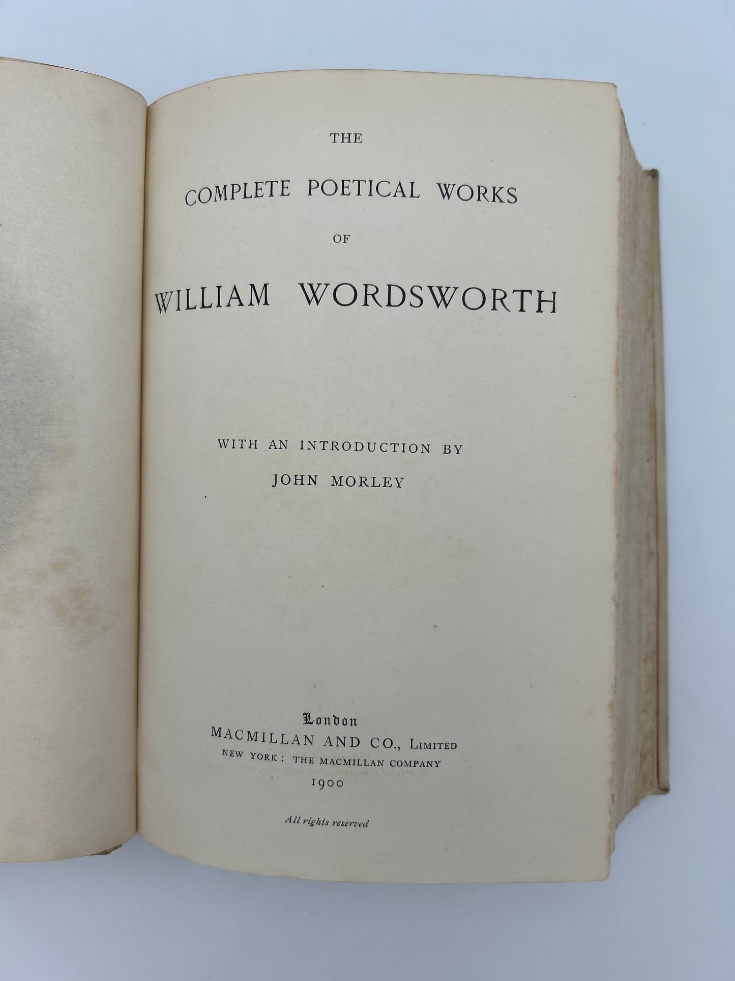 Wordworth's Poetical Works