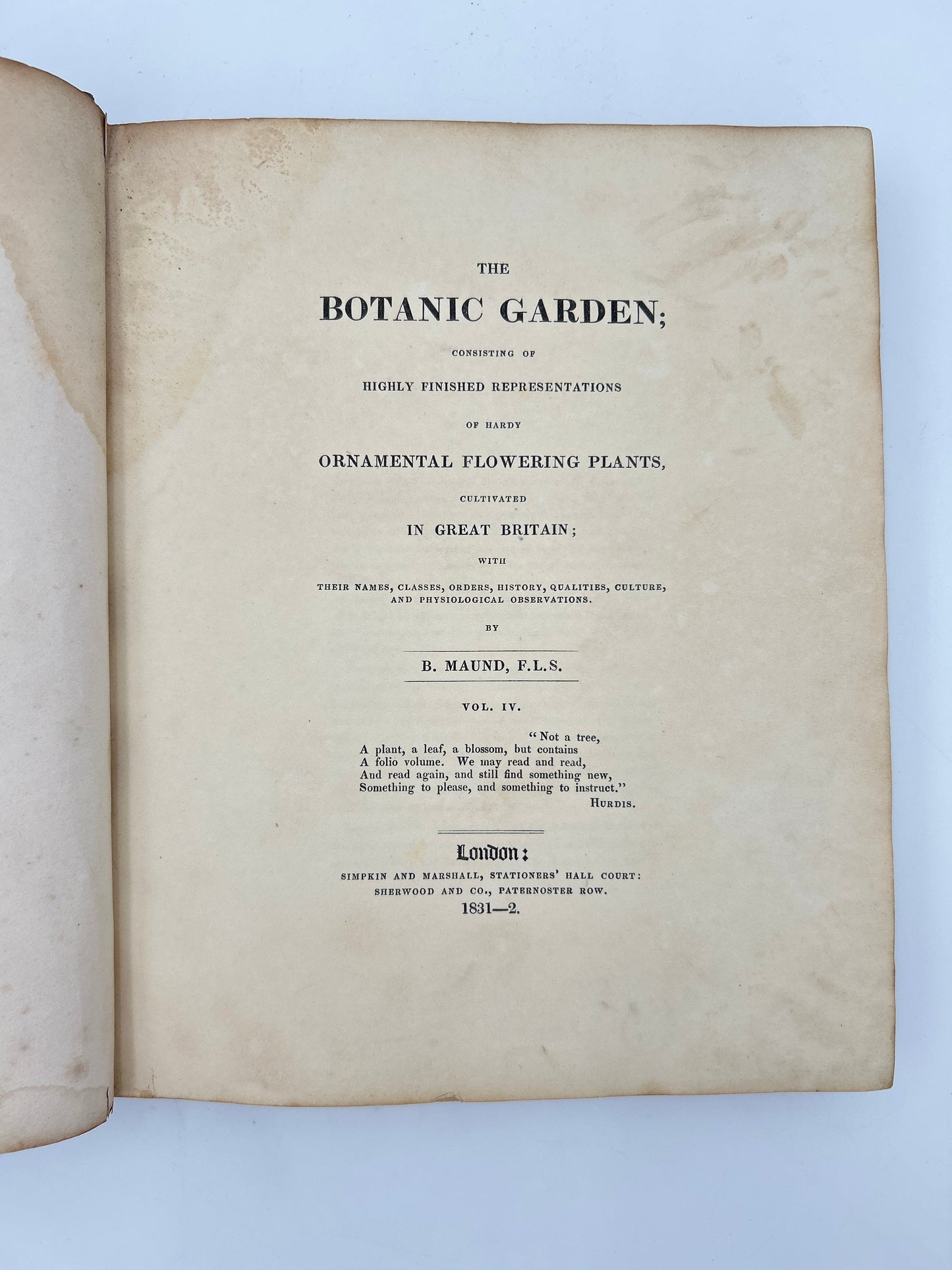 The Botanic Garden in Three Volumes