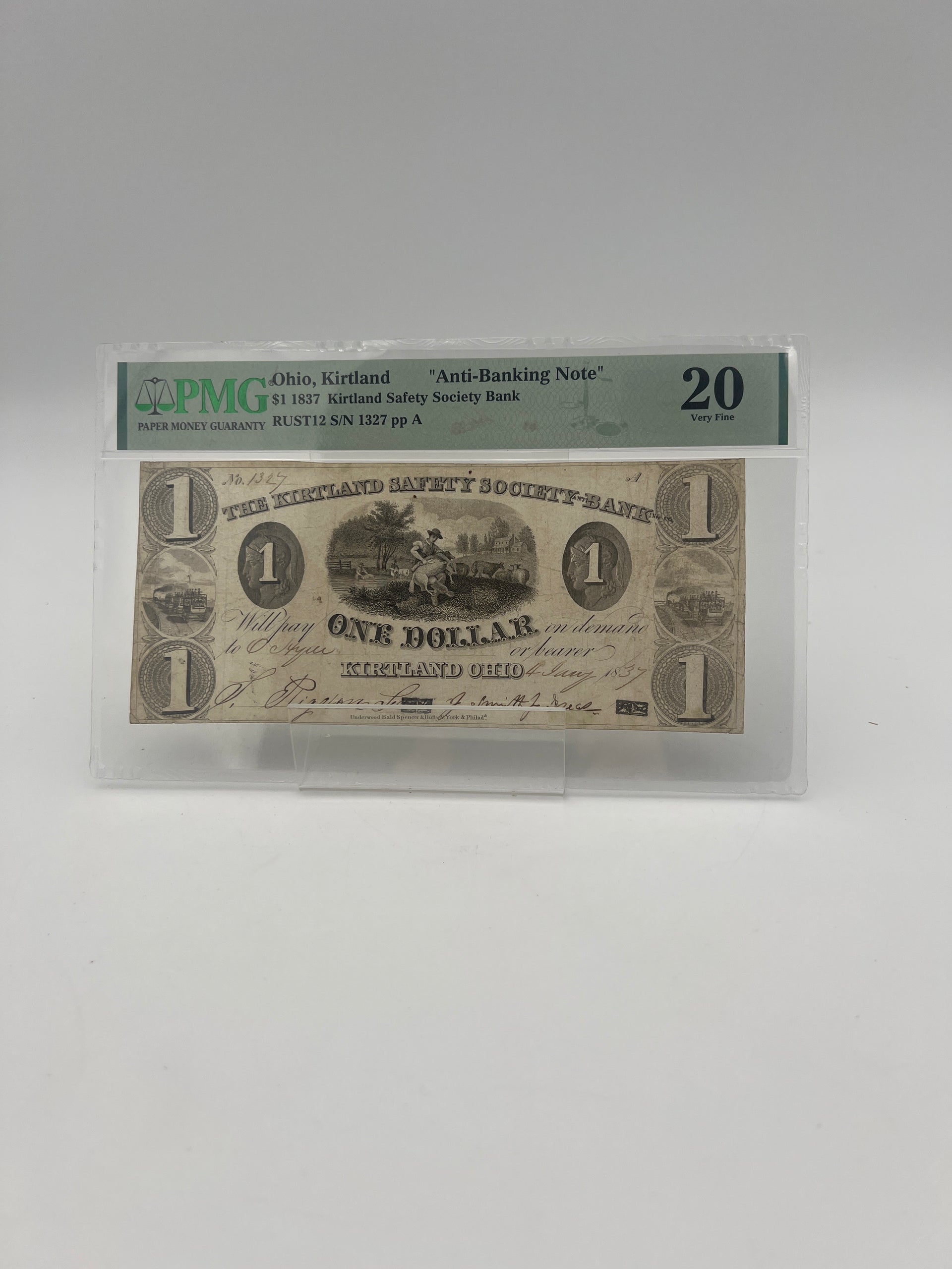 1837 Kirtland Safety Society "Anti-Bank" Note  Moons Rare Books