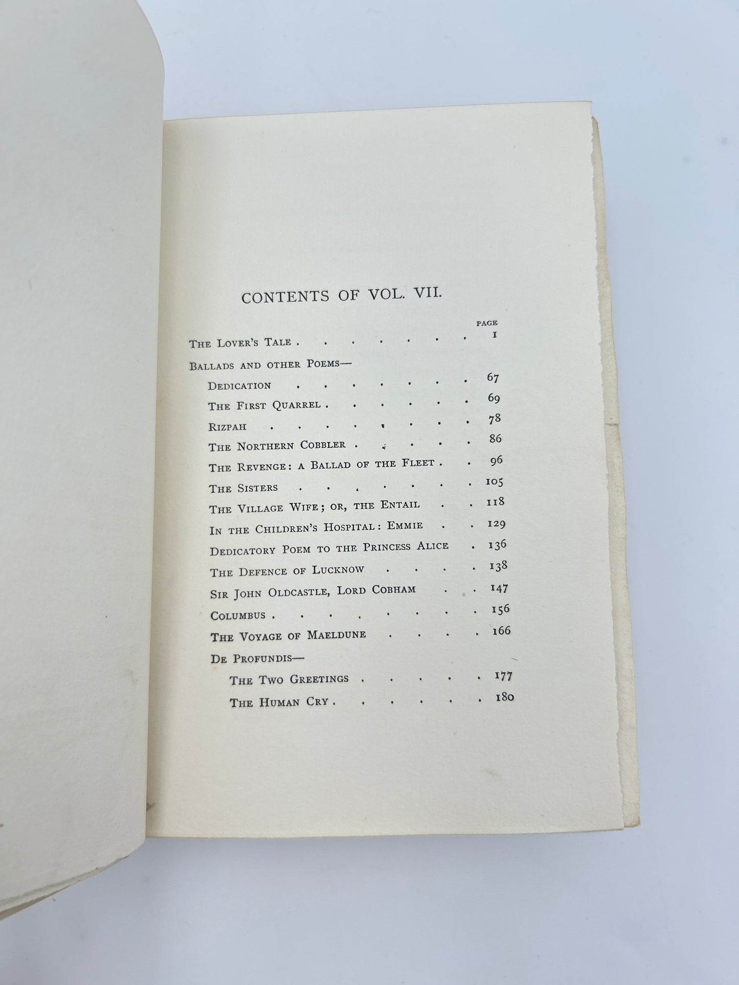 The Works of Tennyson in Seven Volumes