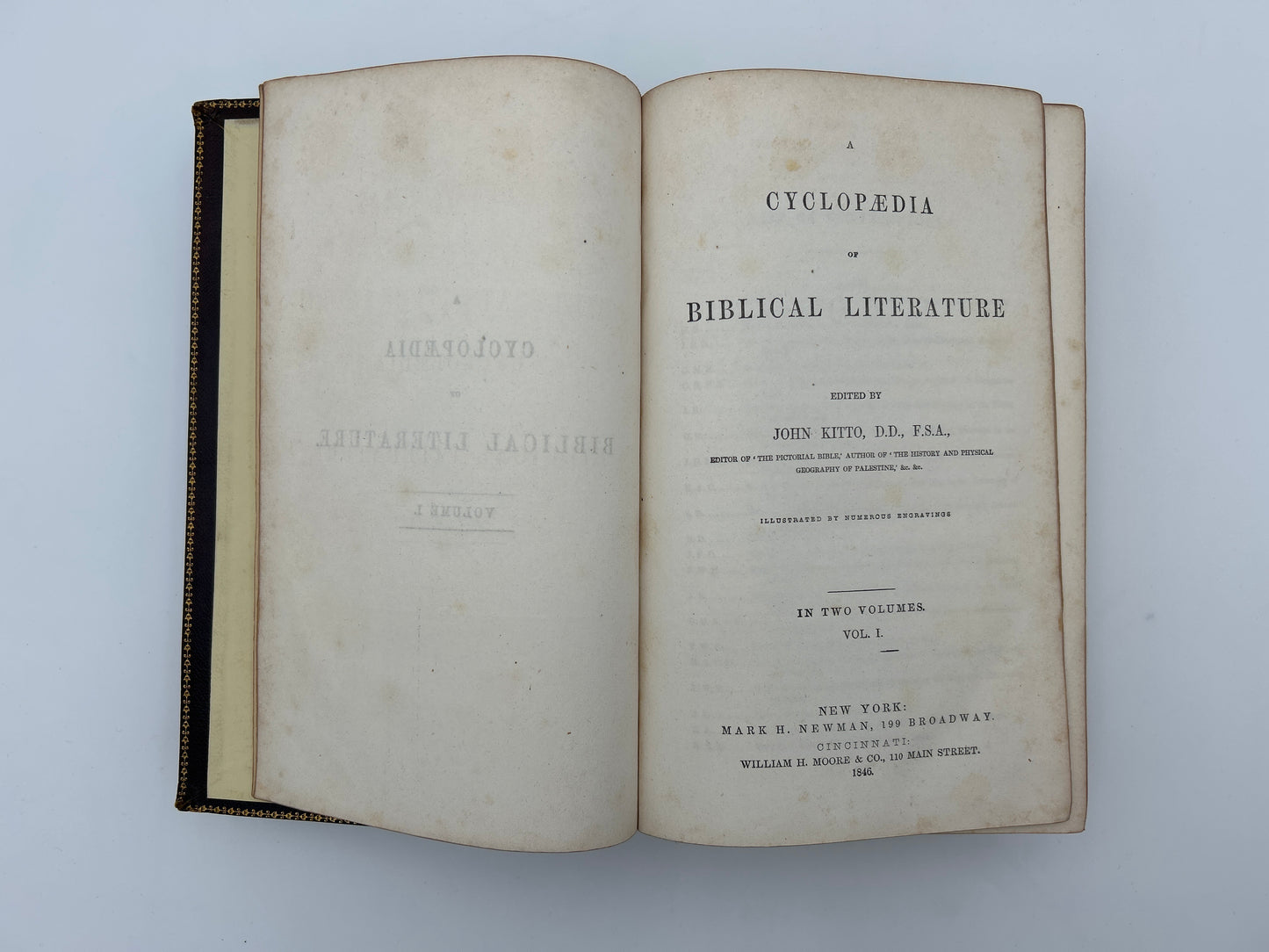 Cyclopaedia of Biblical Literature belonging to Reverend Francis Vinton