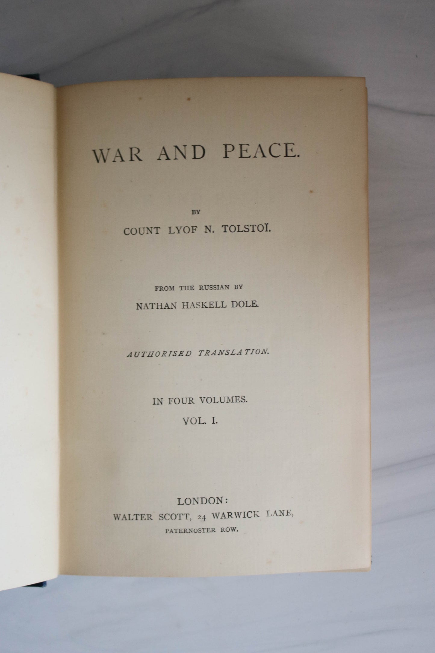 War and Peace 4 Volume