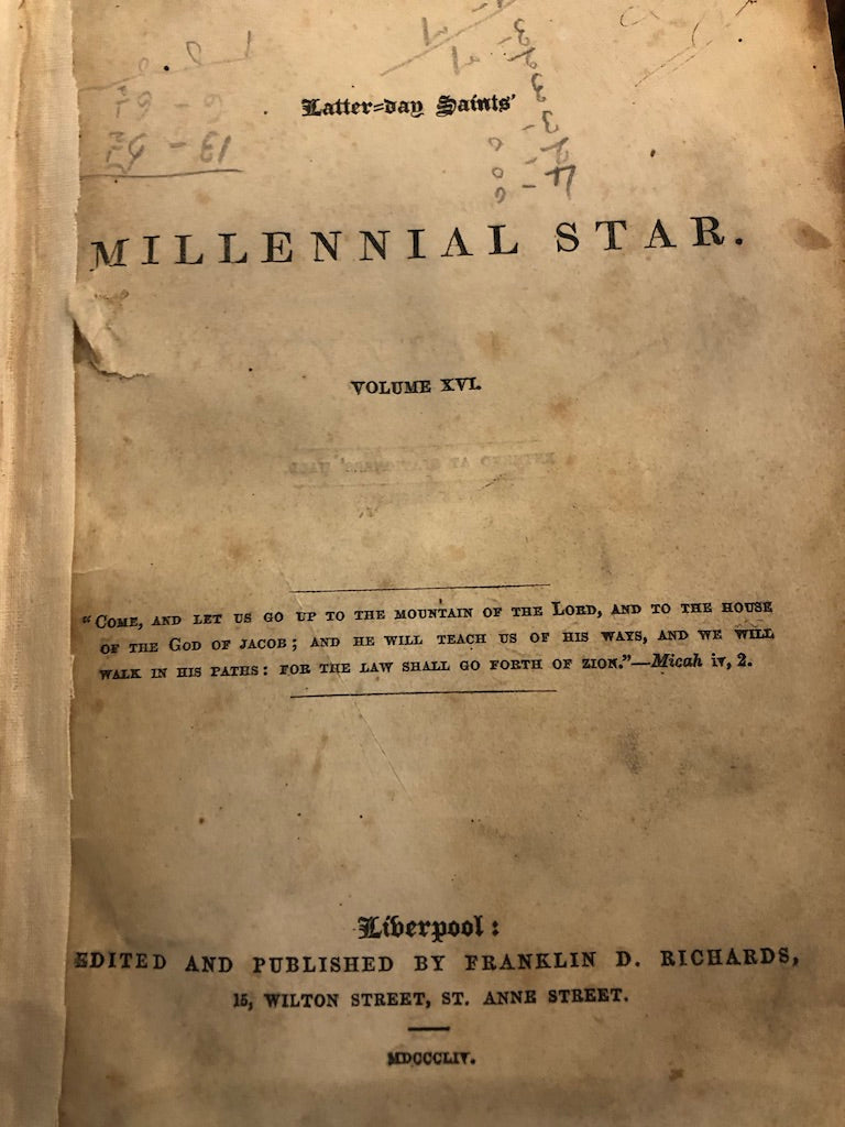 ^Millenial Star Volume 16